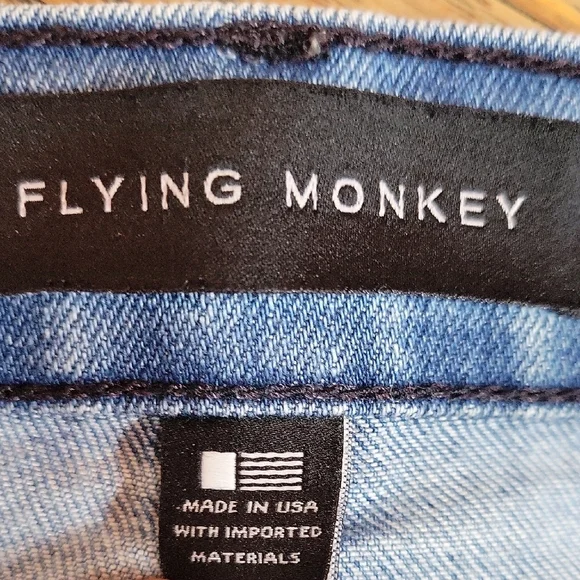 Flying Monkey Light Blue Skinny Jeans with Zipper Accents SIZE 27 - Picture 2 of 10